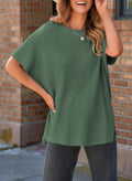 Women's short-sleeved jacket with pine drop shoulders