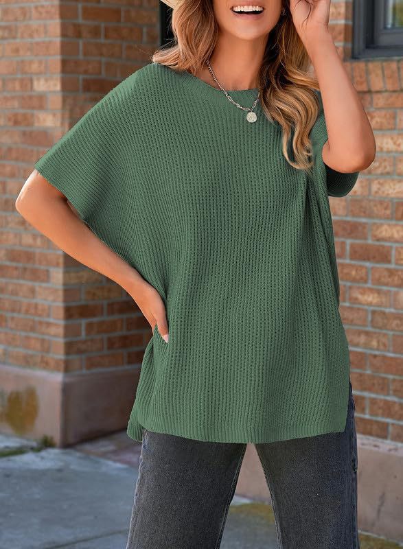Women's short-sleeved jacket with pine drop shoulders