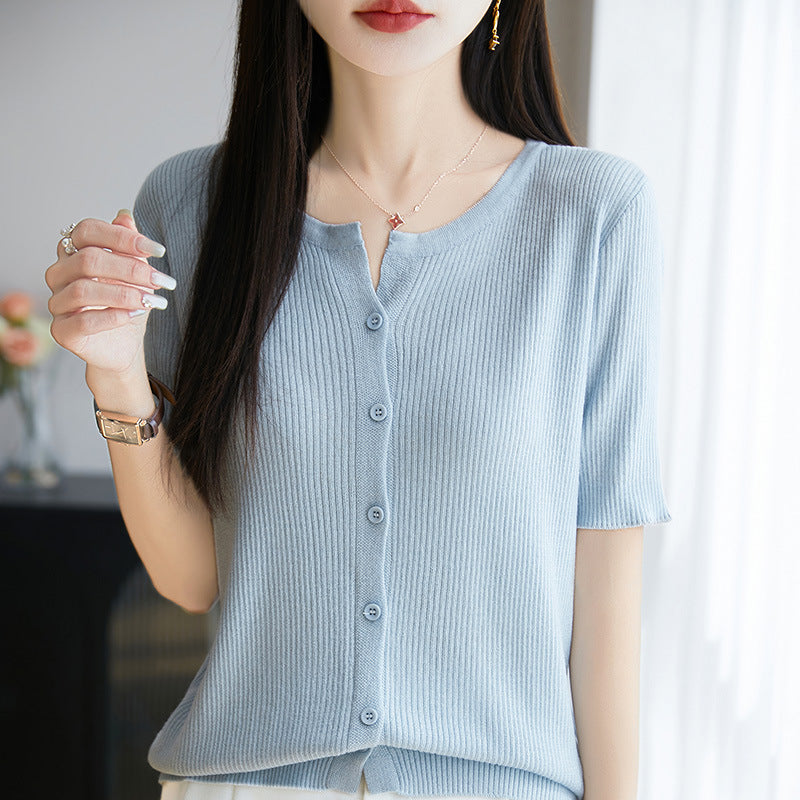 Summer thin knit cardigan
