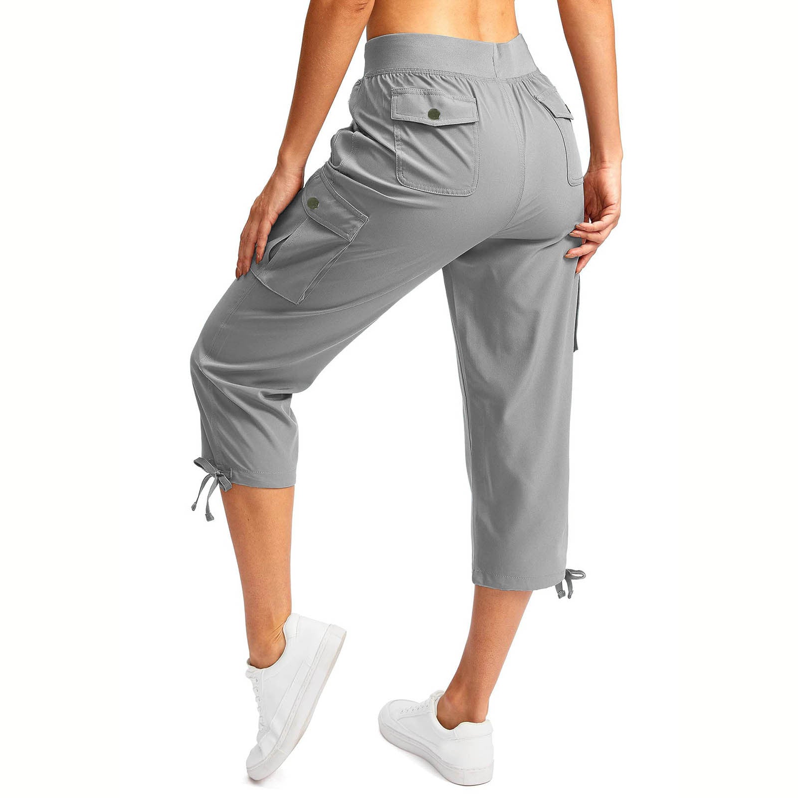 Sporty casual loose-fitting drawstring cargo pants